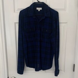 Free Assembly Dark Blue Checkered Shirt